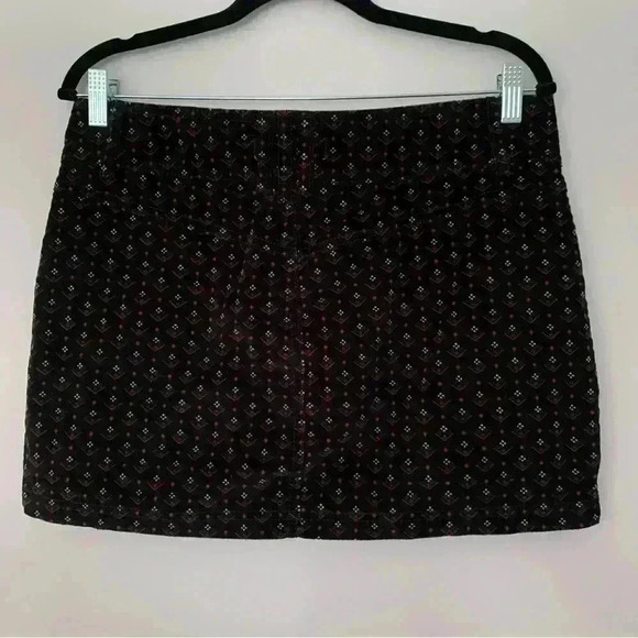 Free People Women's Black Printed Joanie Corduroy Skirt Size 29 - Picture 10 of 11
